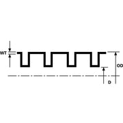 HellermannTyton - Kunststoff-Wellschlauch IWS-Wellrohr IWS37-PE-GY (25) grau − 25 Meter