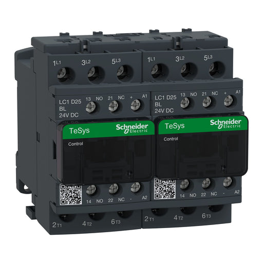 Schneider Electric - Schützkombination Wendeschütz LC2D25BL 3P 25A 24VDC