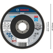Bosch - Trenn-/Schleifscheibe PRO X571 2608606924 Fächerschleifscheibe