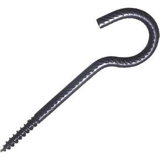 Dresselhaus - Schraubhaken 4208/705/74 5,2x80 rustikal, schwarz − 100 Stück