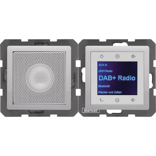 Berker - Elektronik-Gerät für Installationsschalterprogramme Radio mit Lautspr. DAB+ Q. 29806084 x alu