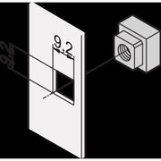 Schroff - Komponente für den Ausbau (Schaltschrank) 4-Kantmutter 21100558 (VE50) − 2 Packung