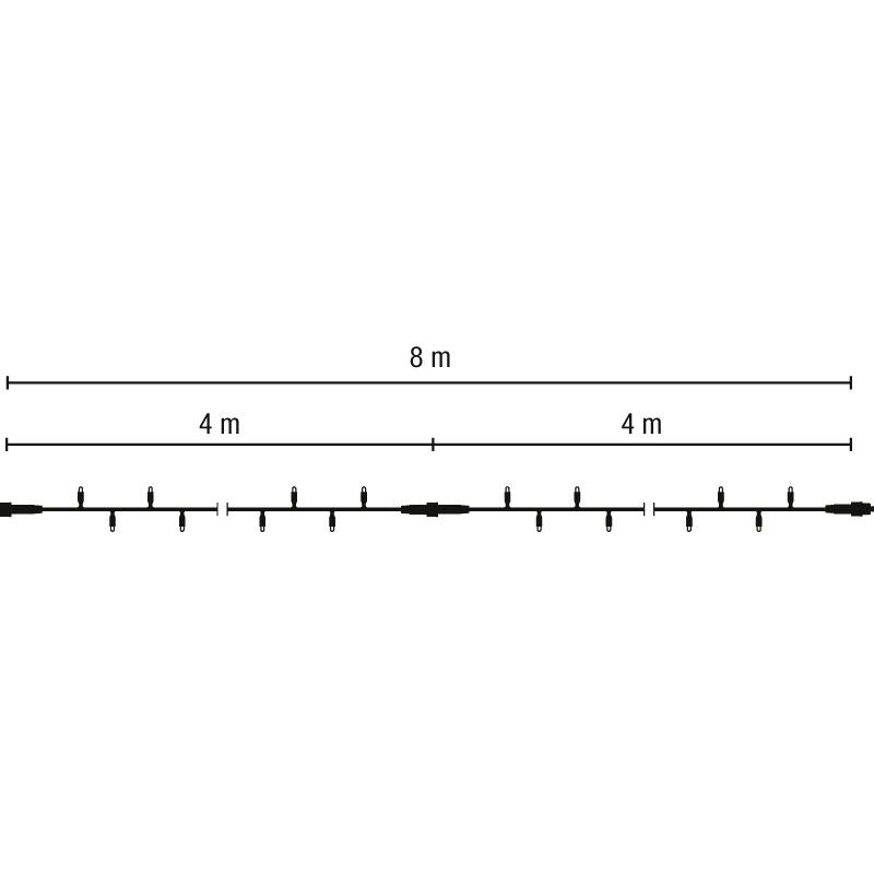 Scharnberger+Hasenbein - Festbeleuchtung LED-String Lite 160 2x4m 58564 220-240V ws LED: wws