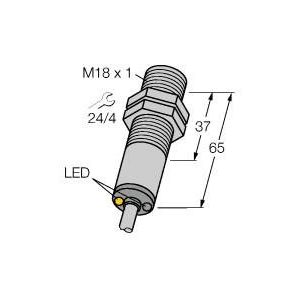 Turck - Lichttaster mit Hintergrundausblendung Opto Sensor M18SN6FF50 W/30 Lichttaster − 1 Stück