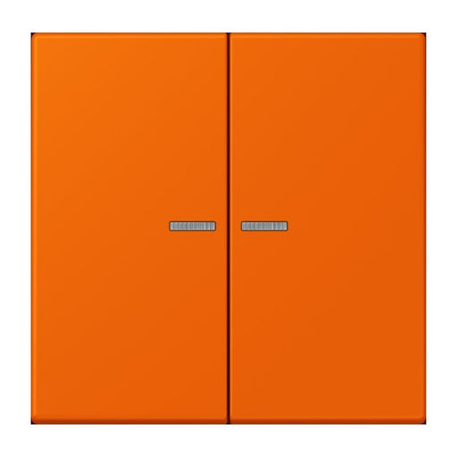 Jung - Abdeckung/Bedienelement für Installationsschalterprogramme Wippe 2fach m. Lichtleiter LC 995 KO5 224 orange (32080)