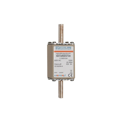 Mersen - Messersicherung Sicherungseinsatz NH1GR80V100 100A Gr.1 AC800V sfü − 3 Stück