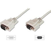 DIGITUS - PC-Kabel Verlängerungskabel AK-610203-020-E D-Sub9/St-D-Sub9/Bu