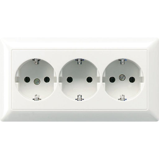 Jung - Steckdose KK-SCHUKO-Steckdose aws AS 523 WW 16A 250V 3-fach