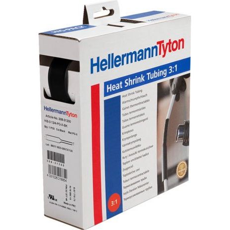 HellermannTyton - Schrumpfschlauch HIS-3-1.5/0.5PO-X BK sw 3=1 L=10m