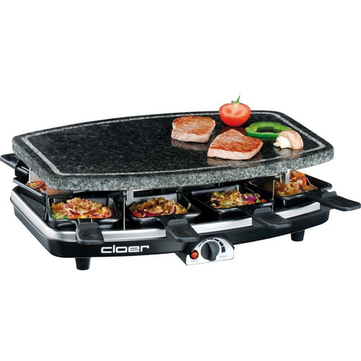 Cloer - Raclette Raclette-Grill 6430 8 Pfän.,Naturstein