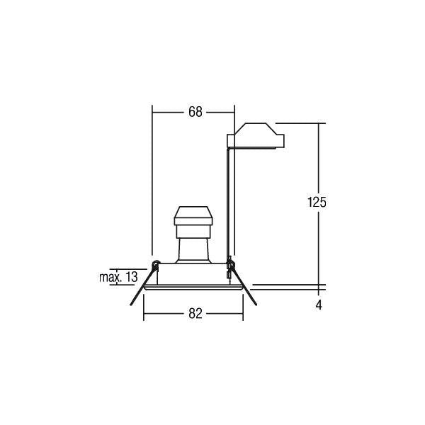 Brumberg Leuchten - Downlight/Strahler/Flutlicht HV-Einbaustahler 36180020 GU10 max.50W/chrom