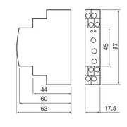 Eberle Controls - Zeitrelais Installationstechnik für Reiheneinbau Zeitrelais IZM 1W,5A,24-240VAC/DC