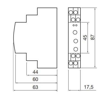 Eberle Controls - Zeitrelais Installationstechnik für Reiheneinbau Zeitrelais IZM 1W,5A,24-240VAC/DC