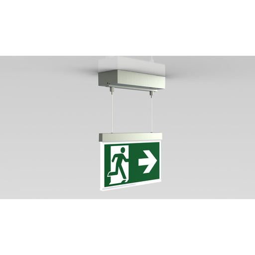 RP-Technik - Sicherheitsleuchte LED-Rettungszeichenleuchte AMDC009ML-E ZB, Edelstahloptik