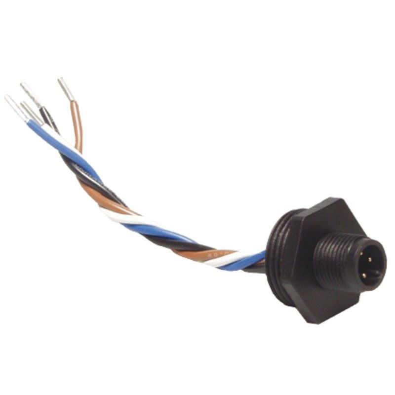 Leuze - Rundsteckverbinder, Einbau (mit Leitung) Einbaustecker AC-PLP-5