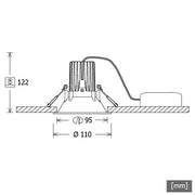 LTS Licht&Leuchten - Downlight/Strahler/Flutlicht LED-Einbaustrahler VTRL 10.0530.25DALsi 3000K 830 FLOOD