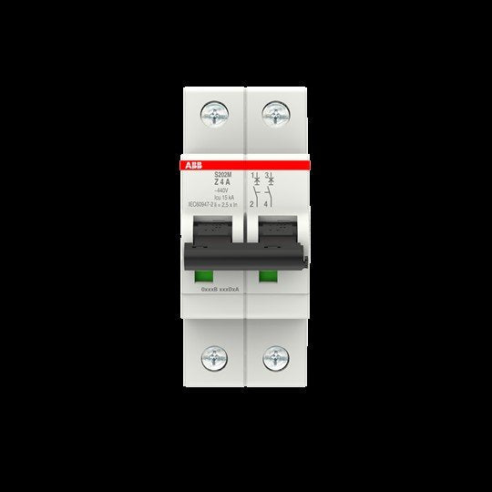 ABB Stotz S&J - Leitungsschutzschalter Sicherungsautomat S202M-Z4 10 kA, 4 A, 2P