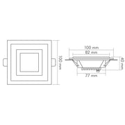 Nobile - Decken-/Wandleuchte LED-Glas-Panel 1560606511 840, 350mA