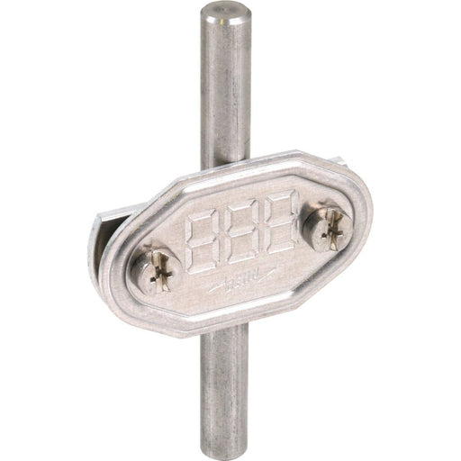DEHN - Zubehör/Ersatzteile für Erdung und Blitzschutz Nummernschild m. Prägung NS 7.10 FL30 7SEG AL AL f. Rd 7-10 mm Fl