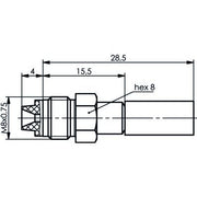 Telegärtner - Koax-Steckverbinder FME-Kabelbuchse 100025650 PP cr/cr − 5 Stück