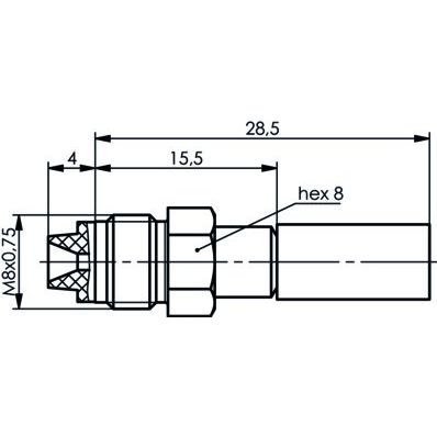 Telegärtner - Koax-Steckverbinder FME-Kabelbuchse 100025650 PP cr/cr − 5 Stück