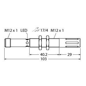 Turck - Temperaturüberwachungsgerät Temp.- u. Luftfeuchtsensor M12FTH3Q − 1 Stück