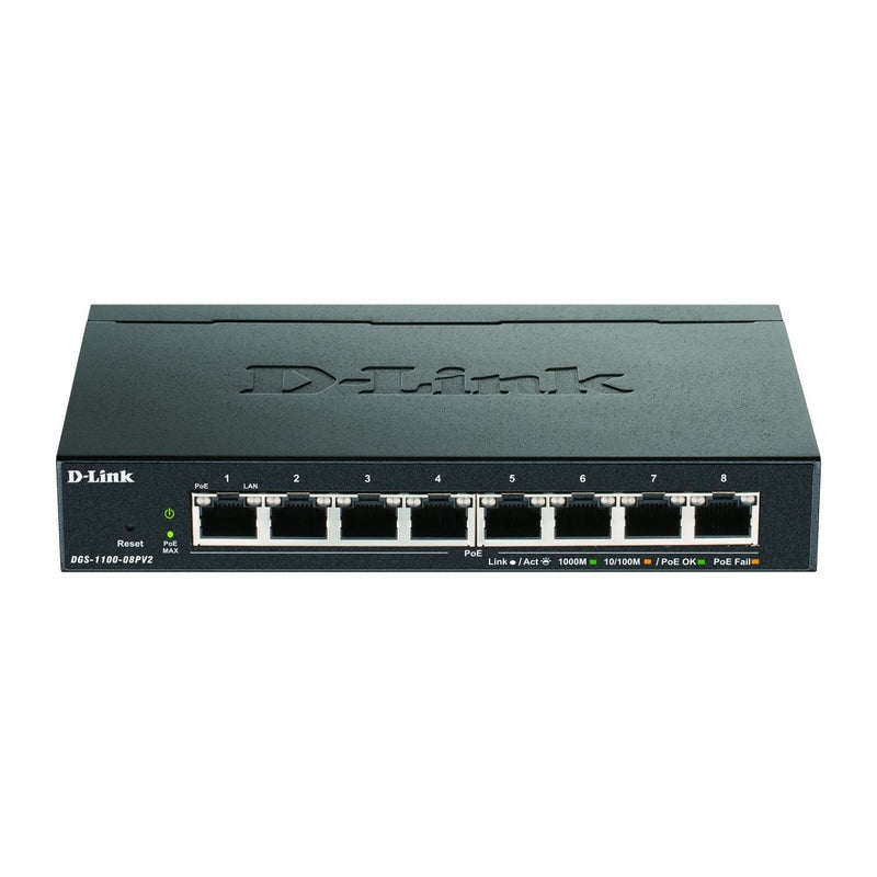 DLink - Netzwerk Switch 8-Port Gigabit SmartSwitch DGS-1100-08PV2/E Layer2 PoE