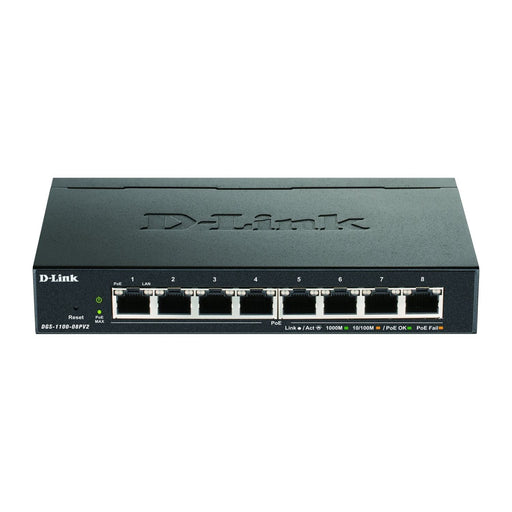 DLink - Netzwerk Switch 8-Port Gigabit SmartSwitch DGS-1100-08PV2/E Layer2 PoE