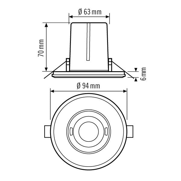 ESYLUX - Bewegungsmelder/Präsenzmelder komplett Bewegungsmelder UP MD-FLAT-E360i/8RD WH rund weiß