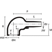 HellermannTyton - Aufteilkappe Warmschrumpfformteil 1152-4-GWM250-PO-XBK PO-X schwarz