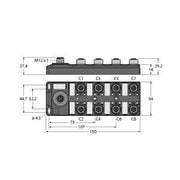 Turck - Feldbus, Dez. Peripherie Digitales Ein-/Ausgangs-Modul I/O-Hub TBIL-M1-16DIP
