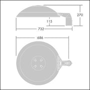 Thorn - Straßen - und Platzleuchte LED - Mastleuchte THOR L 72L #96643904 4000K