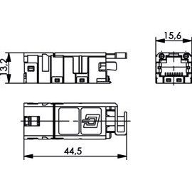 Telegärtner - Modularer Steckverbinder STX RJ45 Modul Cat.6 100007526