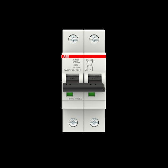 ABB Stotz S&J - Leitungsschutzschalter Sicherungsautomat S202M-Z20 10 kA, 20 A, 2P