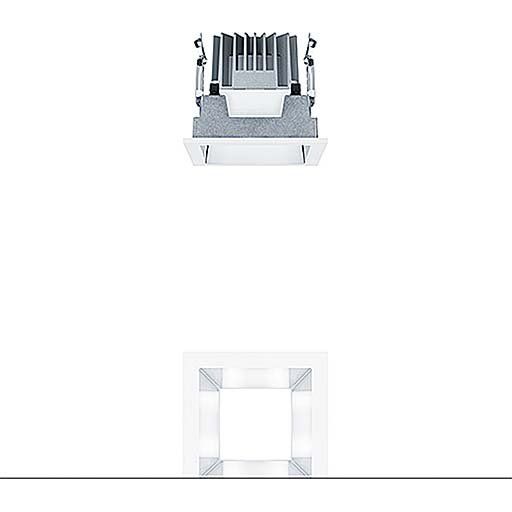 Zumtobel Group - Downlight/Strahler/Flutlicht LED - Einbauleuchte PANOS EVO  #62907038 4000K DALI weiß