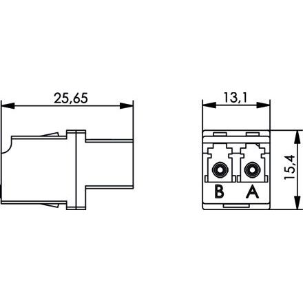 Telegärtner - LWL-Kupplung LC/APC-Duplex-Kupplung 100007146 Keramik