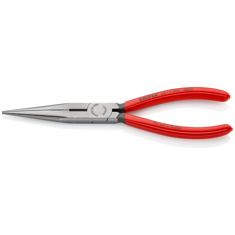 Knipex - Flachzange Flachrundzange 26 11 200 SB mit Schneide, 200mm