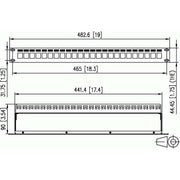 Metz Connect - Frontpanel/Patchpanel leer (Schaltschrank) Patchpanel Keystone 130926-0003KE 24x grau leer − 1 Stück
