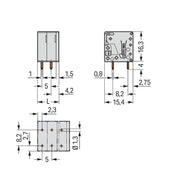 WAGO - Leiterplattenklemme 2624-3103 4mm² − 150 Stück