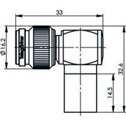 Telegärtner - Koax-Steckverbinder TNC-Kabelwinkelstecker cr 100023723 RG213/U,G42(2.7/7.1)