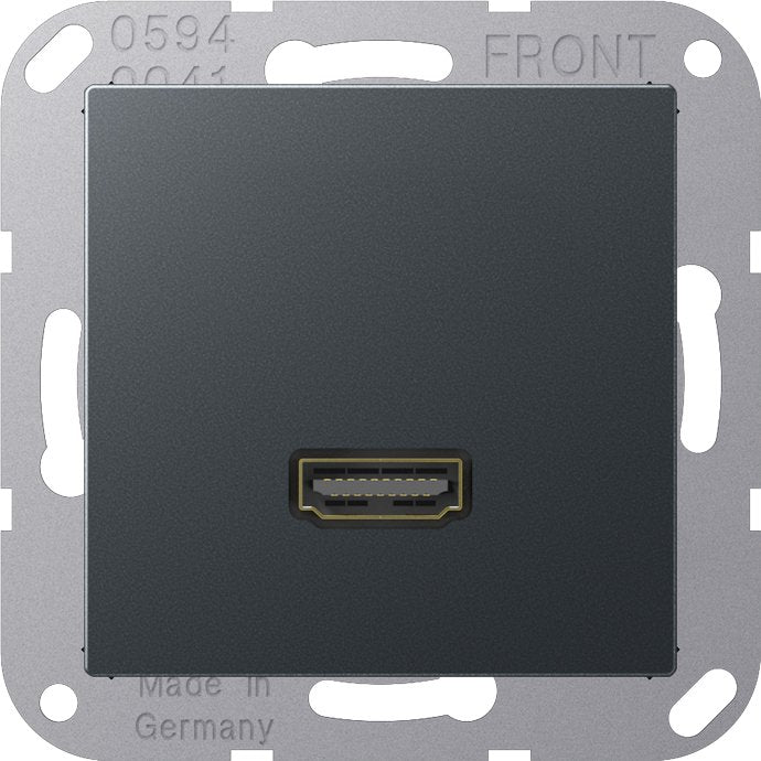 Jung - Multifunktions-Anschlussdose Multimediadose HDMI MA A 1112 ANM anthrazit matt