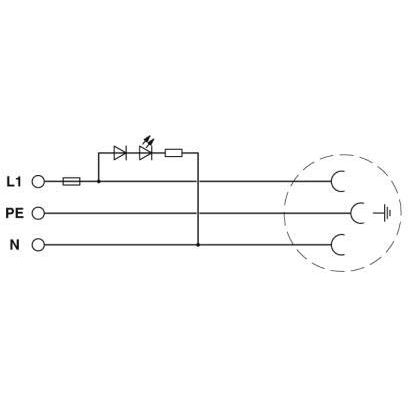 Phoenix Contact - Steckdose Reiheneinbau Steckdose EO-CF/UT/LED/F Steckgesicht Typ CF − 5 Stück