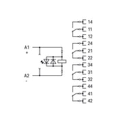 WAGO - Schaltrelais Relaismodul 858-303 DC 12 V,4 Wechsler − 5 Stück