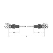 Turck - Konfektioniertes Sensor-Aktor-Kabel Feldbusleitung RKCV-RKCV #8900673 4-polig