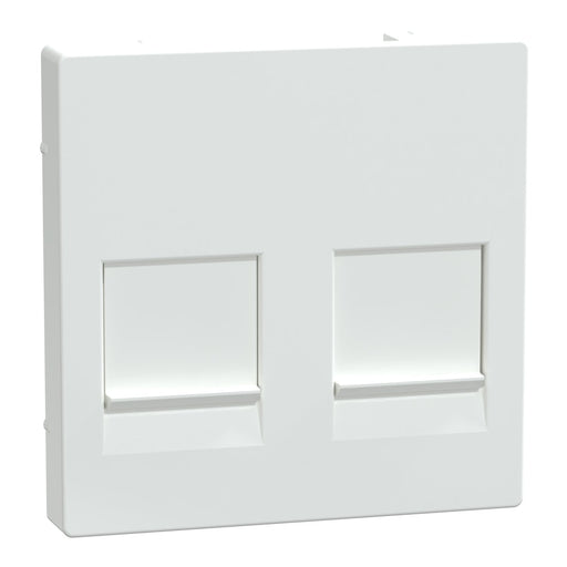 Merten - Einsatz/Abdeckung für Kommunikationstechnik Zentralplatte 2f.akws/gl MEG4562-0325 für Modular-Jack