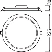 Ledvance - Downlight/Strahler/Flutlicht LED Downlight DLSLIMDN21018W/3000K 3000K IP20