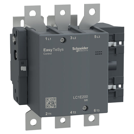 Schneider Electric - Leistungsschütz zum Schalten von Wechselstrom Leistungsschütz Easy TeSys LC1E200M6 3P 200A 220VAC 60Hz − 12 Stück