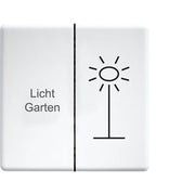 Eltako - Abdeckung/Bedienelement für Installationsschalterprogramme Doppelwippe DW-FT55EL lasergraviert