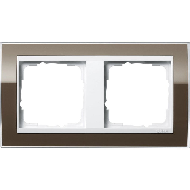 Gira - Abdeckrahmen 2fach 0212763 klar braun