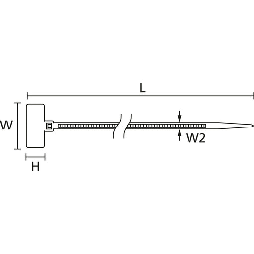 HellermannTyton - Kabelbinder Kennzeichnungsbinder IT18FL-N66-NA natur − 100 Stück